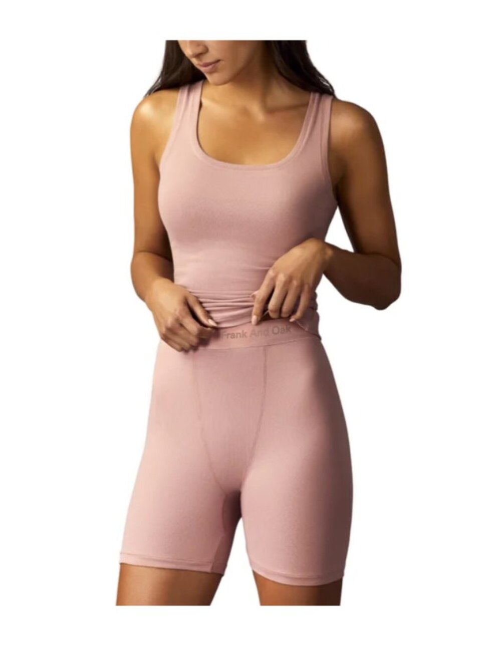 Frank & Oak Pink Contour Tank and Boxer Brief Lounge Pink Set - NEW